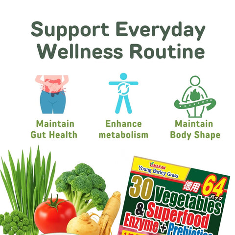 30 Japan-grown Vegetable & Superfood Powder+12 Kind Multivitamin